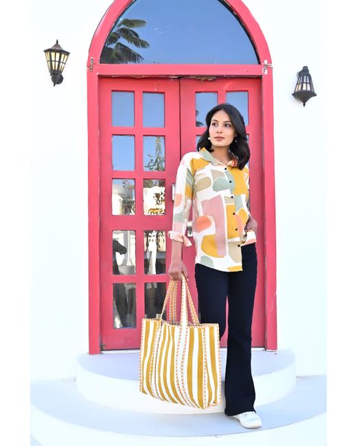 Conscious Yoga Collective Blue The Stripe Tote