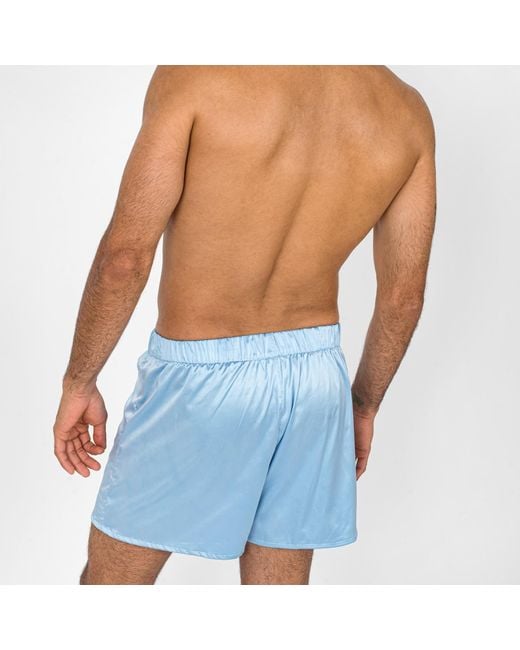 Ekcentrik Blue Satin Boxers for men