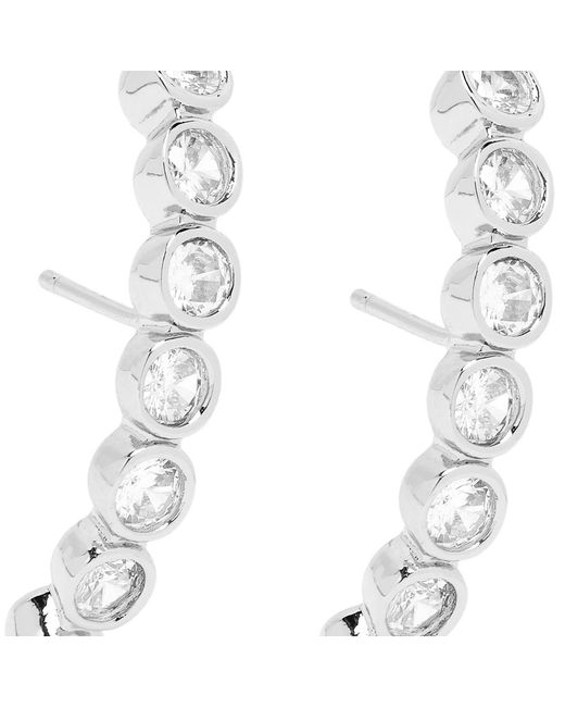Potoska White Averto Face On Stud Earrings