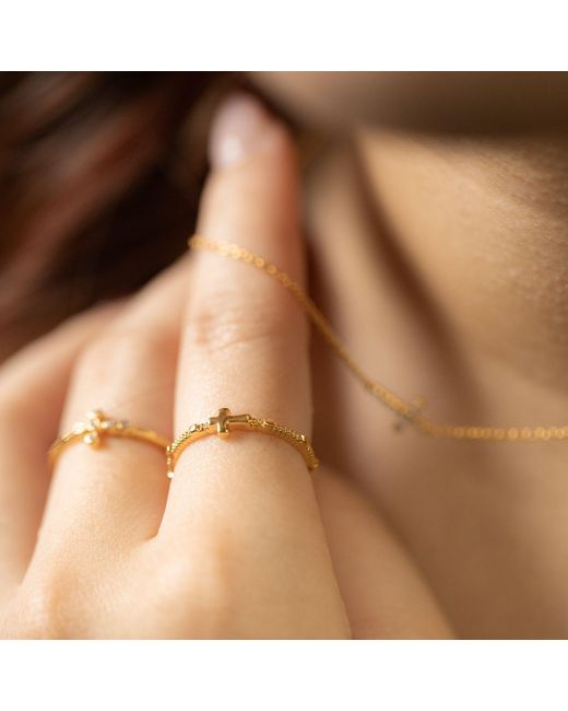 Belinda Jewelz Metallic Grace Cross Ring