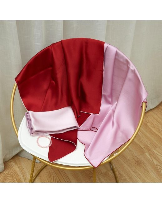 Soft Strokes Silk Pink Pure Silk Scarf Peony Solid Colour Collection Sorbet Large