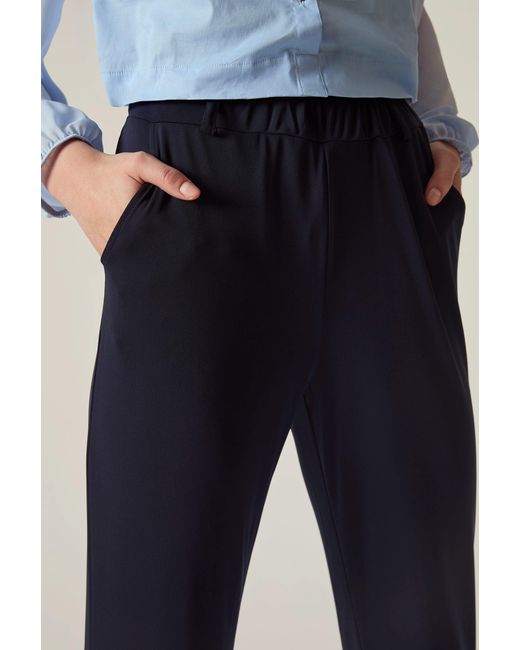James Lakeland Blue Jersey Jogger Trousers