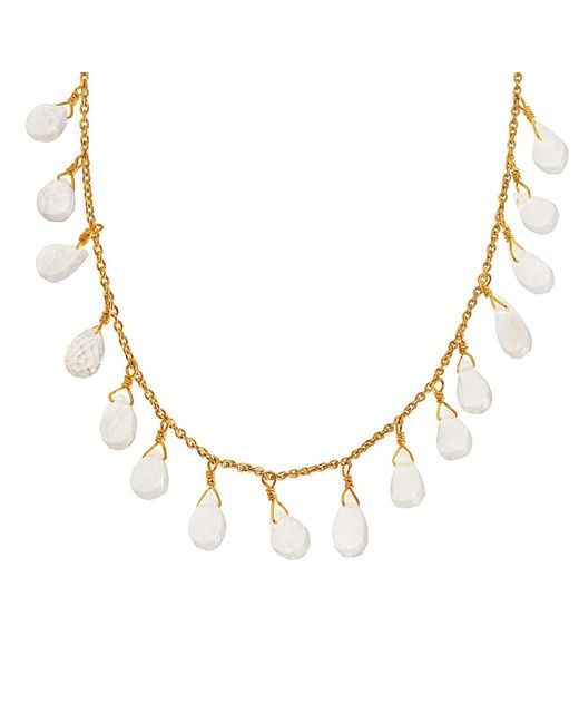 Opium Jewels Metallic Jezebel Necklace With Moonstones