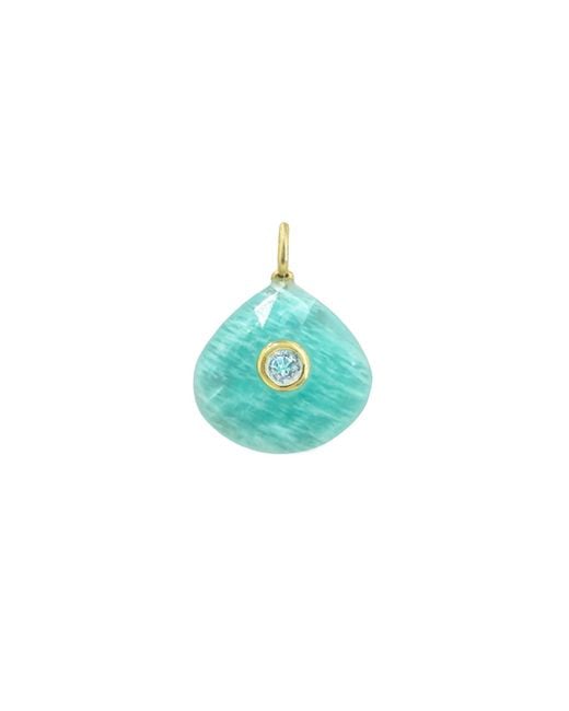 KAMARIA Blue Amazonite Gemstone Pendant With Topaz