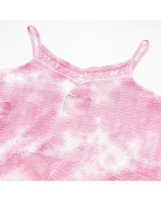 Fully Fashioning Pink Zelda Floating Stitch Midi Dress