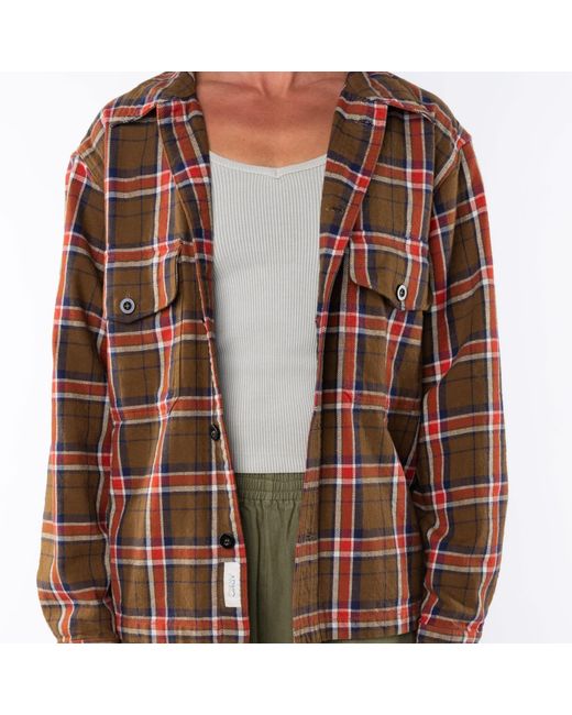 Ariko Brown Bucky Flannel Overshirt for men