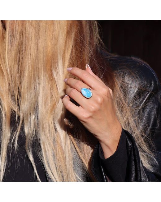 Mineralgems•Studio Blue Light- Larimar Ring Fail
