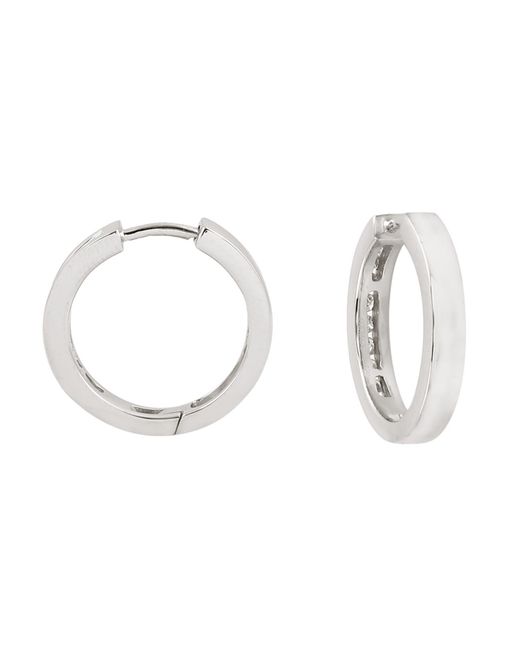 Artisan Metallic Channel Set Diamond Huggies Earrings