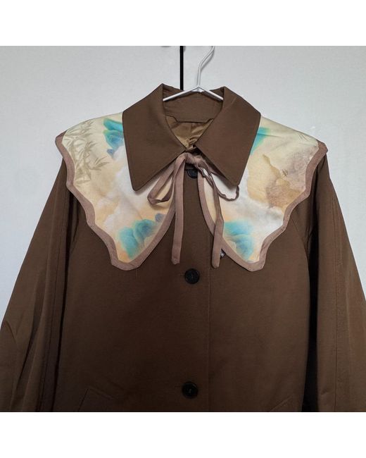 My Little Nature Multicolor Detachable Collar Cape Printed Statement Collar