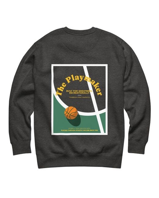 Anchor and Crew Gray Heather The Playmaker Basketball Club League Organic Cotton Sweatshirt