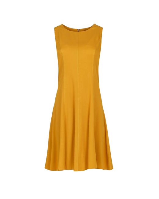 Conquista Yellow Mustard Colour Cloche Dress