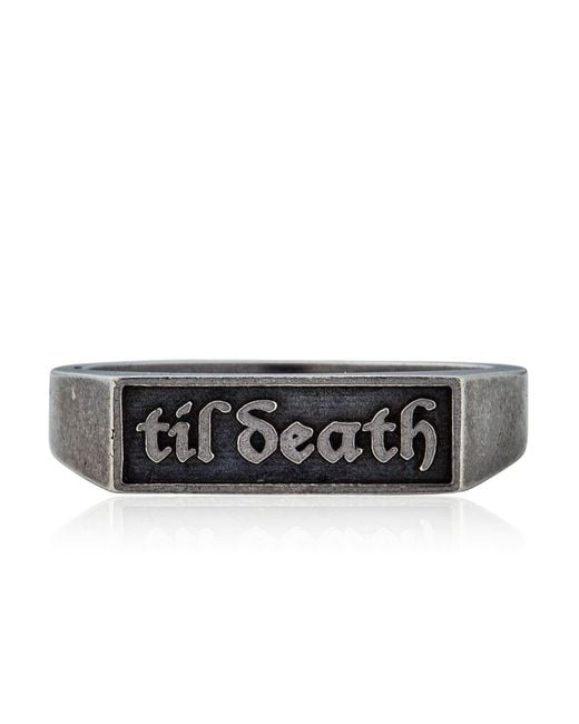 Cartography Metallic Til Death Sterling Ring for men