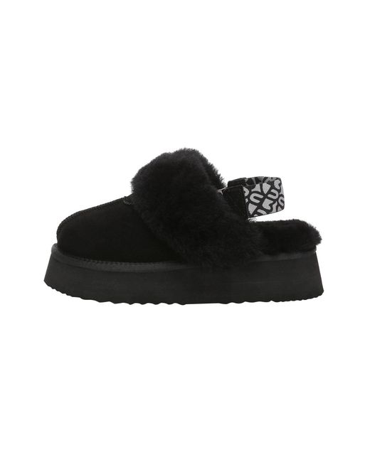 EverAu Australia Black Wagtail Removable Strap Platform Slippers
