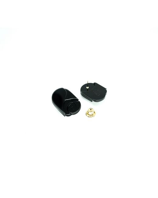 Gissa Bicalho Black Handmade Acrylic Earring Rosebud