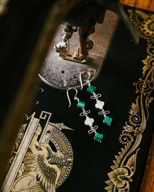 Inari Jewellery White Onde-Onde Long Earring