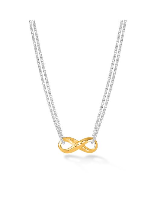 Dower & Hall Metallic Entwined Infinity Pendant