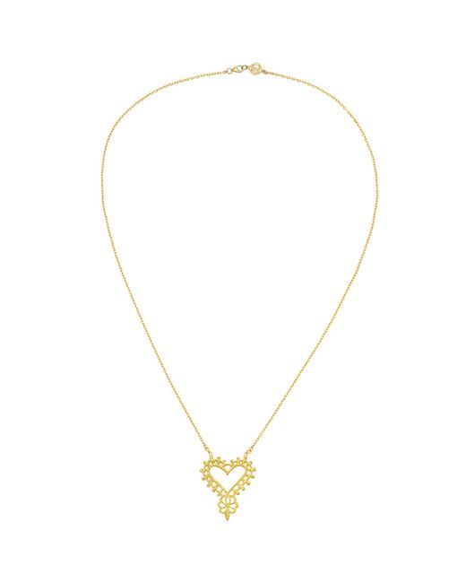 Zoe & Morgan Metallic Heart Necklace