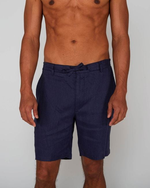 Lords of Harlech Blue Devonshire Linen Short for men