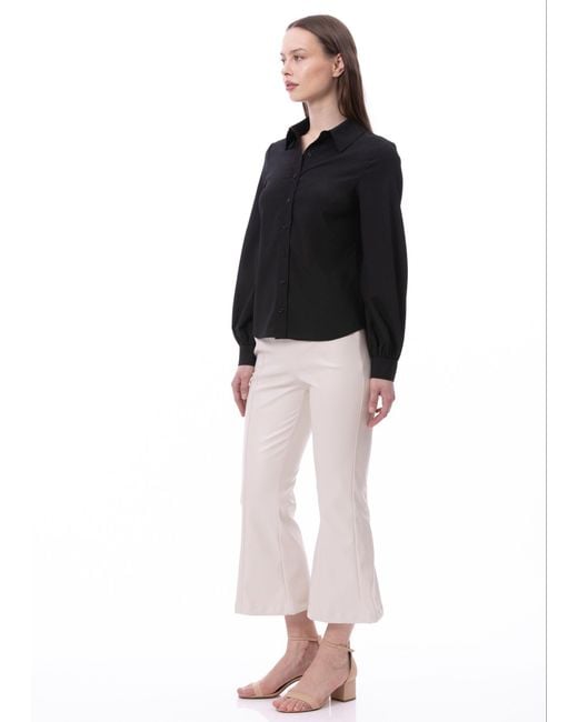 Carloslines Blue Button Down Long Sleeve Striped Satin Jacquard Shirt