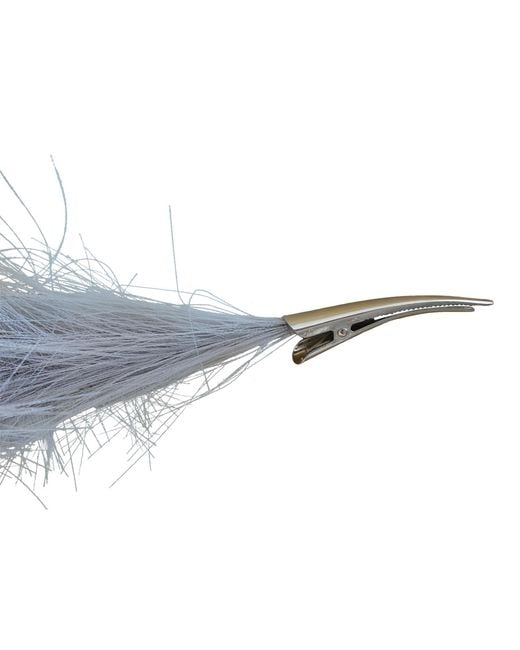 Romer Millinery Blue Faux Feather Clip For Hats Hair Turban & Lapel