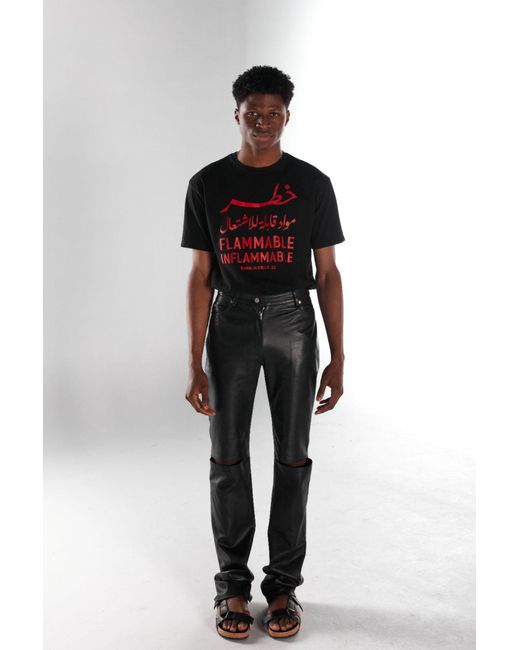 Born in Exile Black Graphic Organic Cotton T-Shirt
