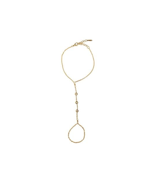 Decolet the label Metallic Hand Chain Bracelet