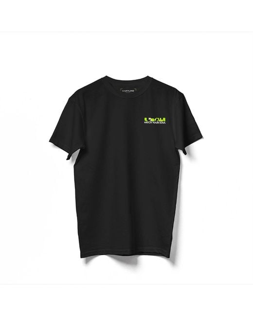 Kapture Black Hatch Your Soul Printed Tee for men