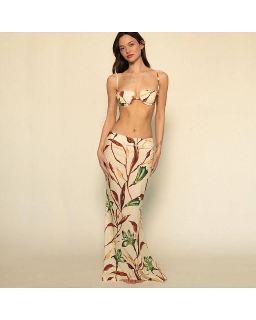 Montce Metallic Rooted Floral Natalia Skirt