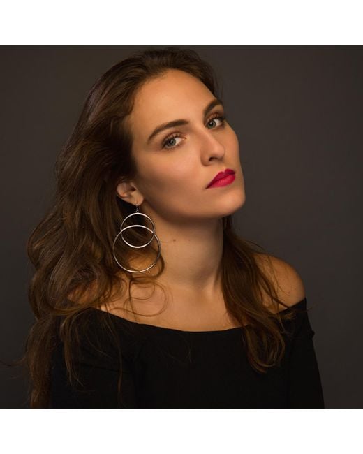Gold & Honey White Double Drop Earrings