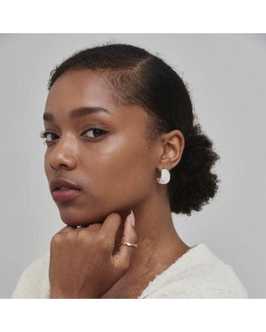 Shabella Nyc Metallic Bold French Earrings