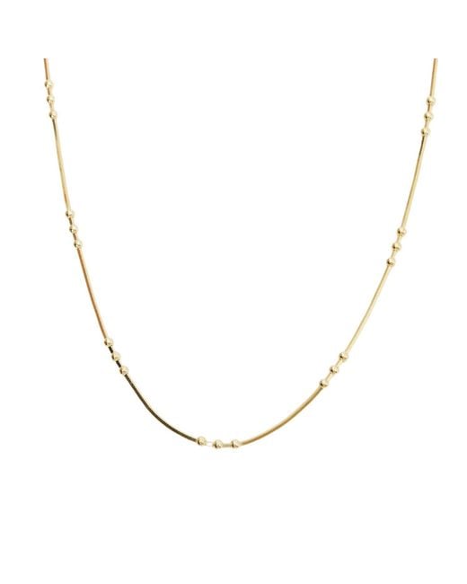 Spero London Brown Three Bead Sterling Chain Satellite Necklace