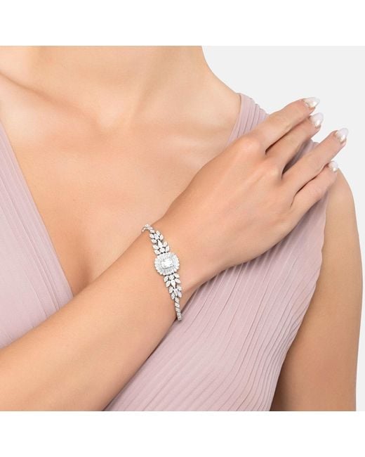 Latelita London Metallic Countess Gemstone Bracelet Moissanite