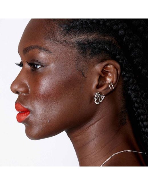 Lucy Quartermaine Metallic Solid Sterling Chrysler Studs