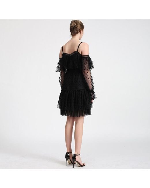 Smart and Joy Black Negligee Style Dress