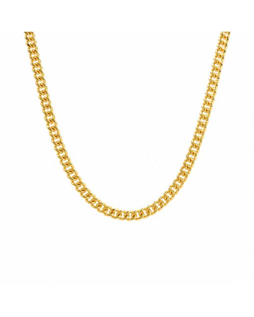 Cier Metallic Mini Cuban Chain Necklace