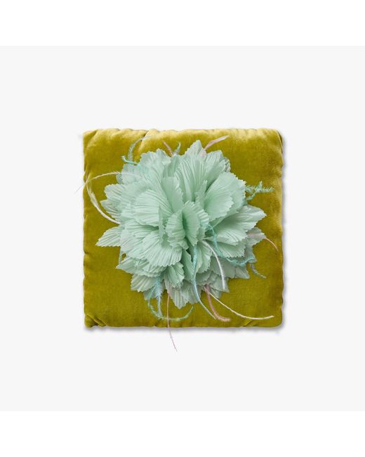 Helena Simon Green The Mint Chrysanthemum Duster Floral Brooch