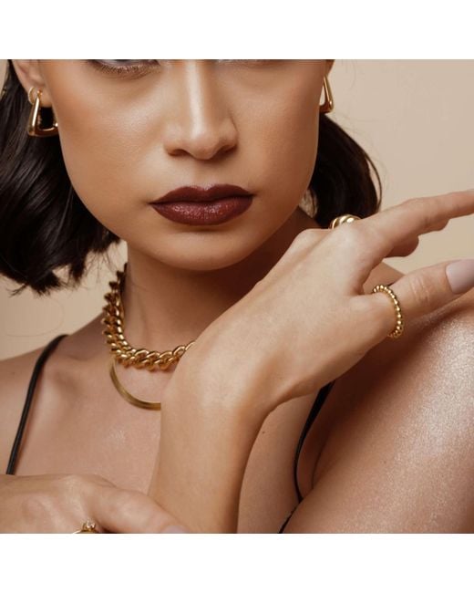 VIEA Metallic Amara Beaded Band Ring