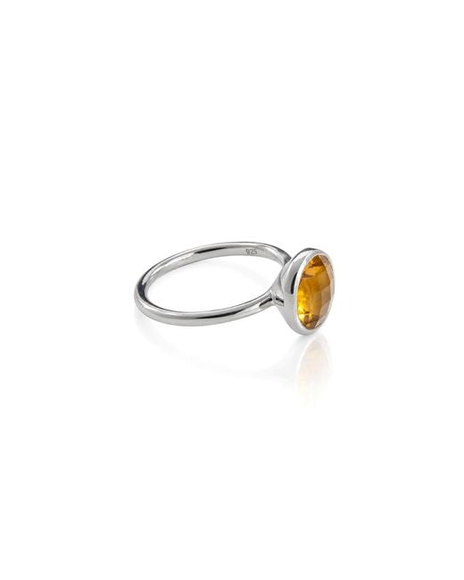 The Jewellery Store London Metallic Desert Sun Quartz Ring