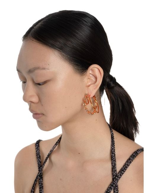 Lavani Jewels Orange Motoko Triple Hoops