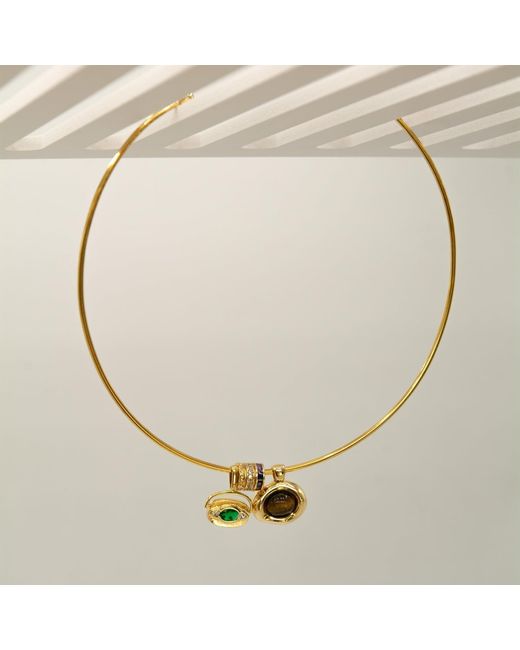 Alexie of Athens Metallic Convertible Protection Charm Choker