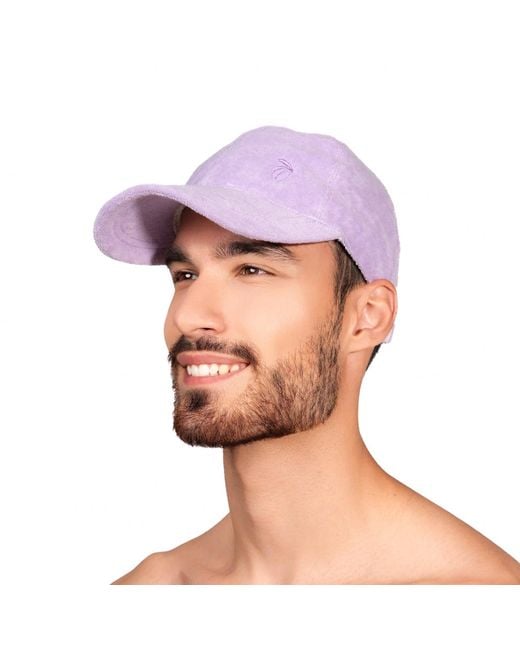 Maison Tangerine Purple Terry Cotton Baseball Cap