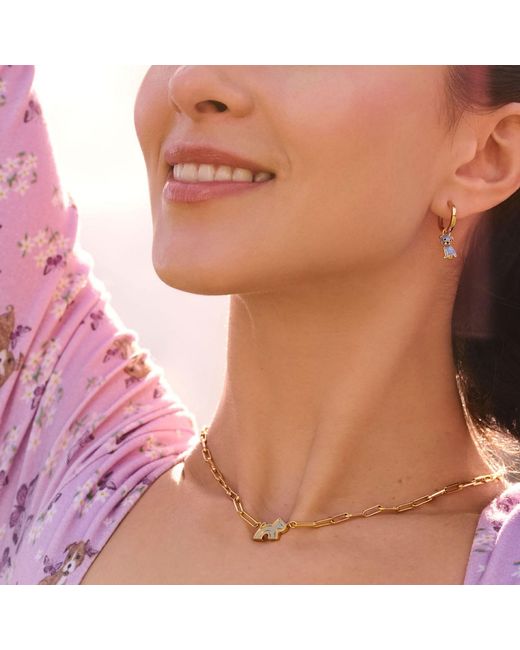 Cloud Haven Metallic Paperclip Chain Logo Necklace