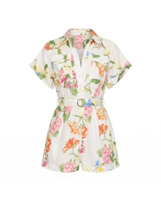 Yumi Kim White Remi Linen Romper