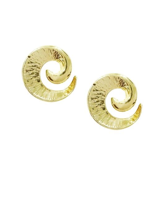 Maison De Gala Metallic Spiral Stud Earrings