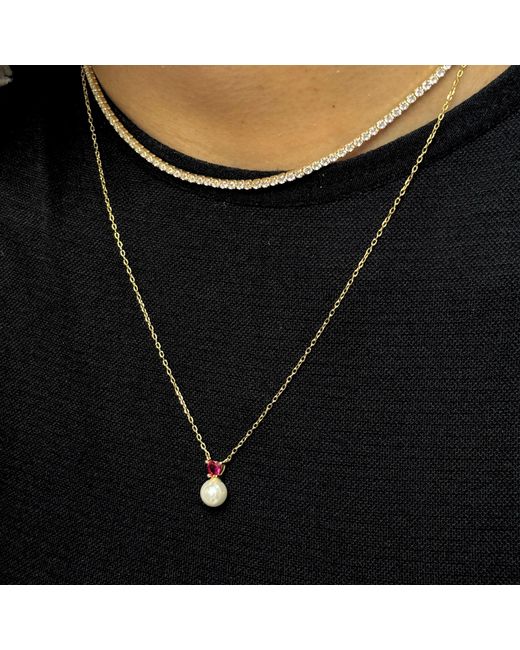Argento Vivo Metallic The Scarlette Pearl Necklace