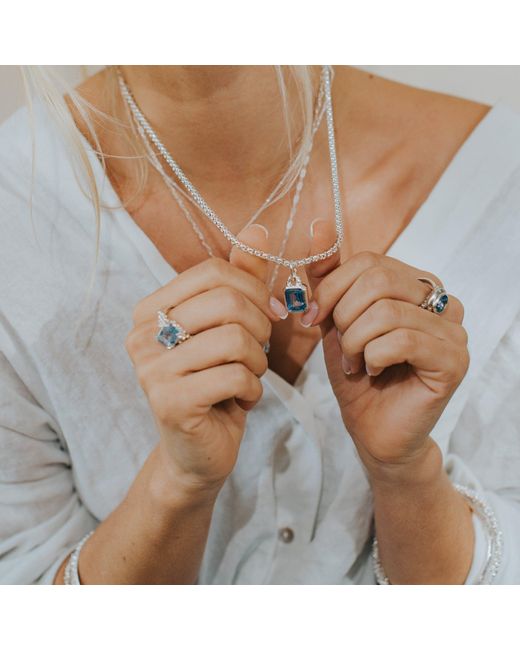 Dainty London Blue Maxi Topaz Necklace