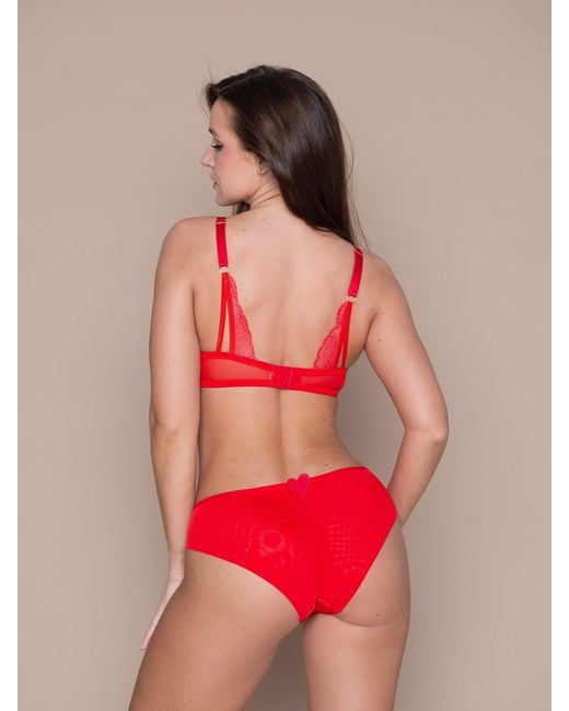 BonBon Lingerie Red Griselda Push-Up Bra