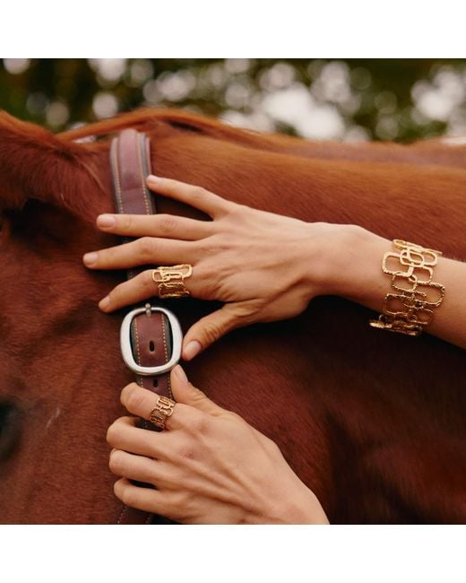 Retro Chic Metallic Roman Arc Golden Ring