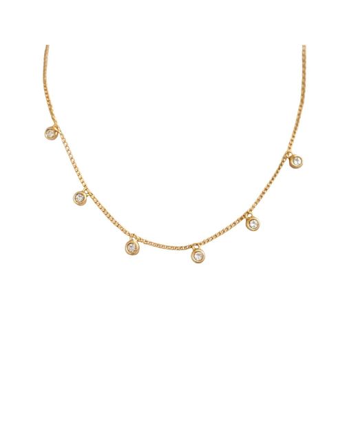 Lily Flo Jewellery Metallic Diamond Dangle Necklace