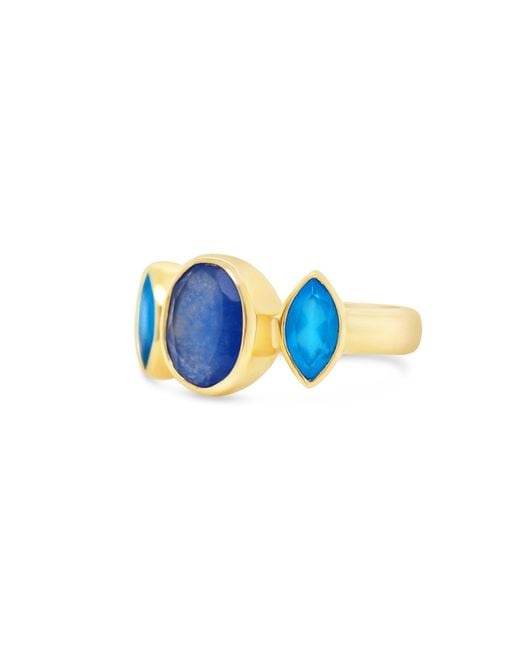 GEM BAZAAR Blue Eyes Ring